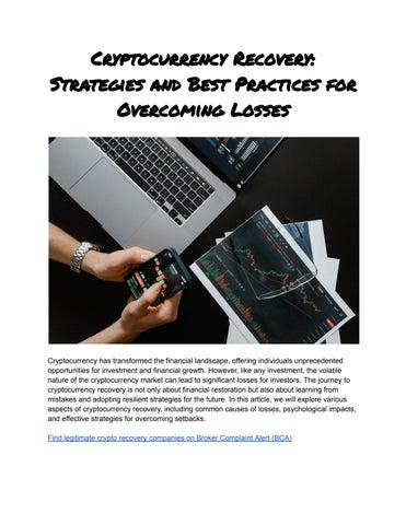 After the Drop: Smart Strategies for Crypto Recovery